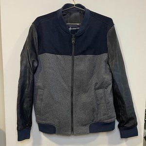 Blank NYC Mens Wool and Faux Leather Jacket Size Large